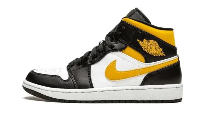 Air Jordan 1 Mid White Pollen Black - MNR Sneakers
