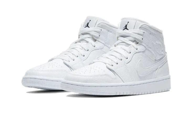 Air Jordan 1 Mid White Snakeskin - MNR Sneakers