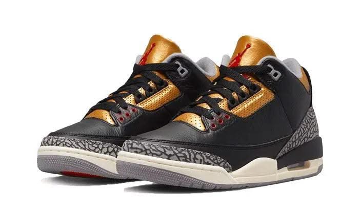 Air Jordan 3 Retro Black Cement Gold - MNR Sneakers