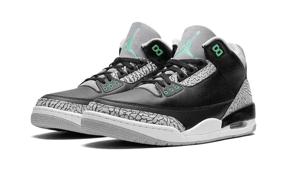 Air Jordan 3 Retro Green Glow - MNR Sneakers