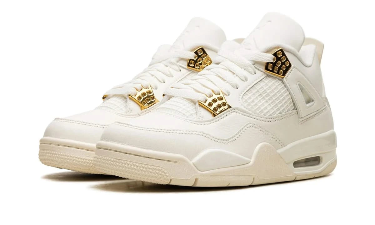 Air Jordan 4 Sail Metallic Gold - MNR Sneakers