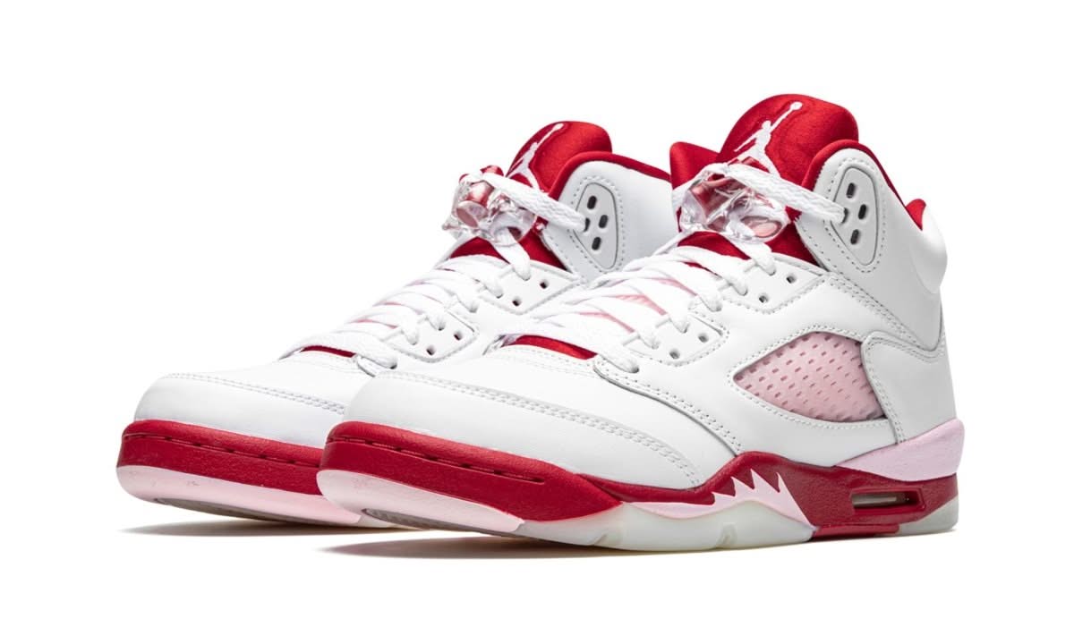 Air Jordan 5 Retro White Pink Red - MNR Sneakers