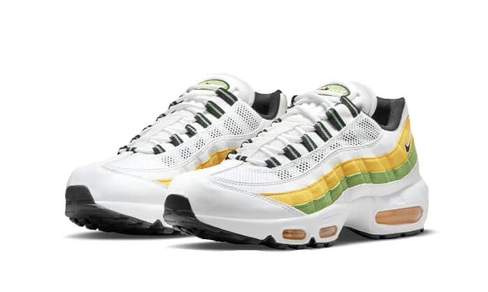 Air Max 95 Essential White Green Apple Tour Yellow - MNR Sneakers