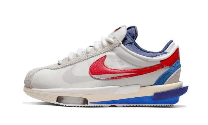 Cortez 4.0 Sacai White University Red Blue - MNR Sneakers