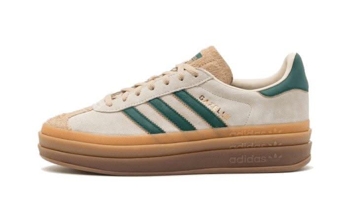 Gazelle Bold Magic Beige Collegiate Green - MNR Sneakers