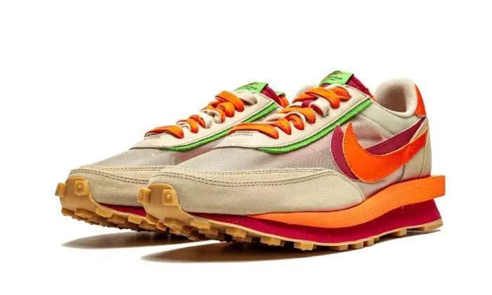 LD Waffle Sacai Clot Net Orange Blaze - MNR Sneakers