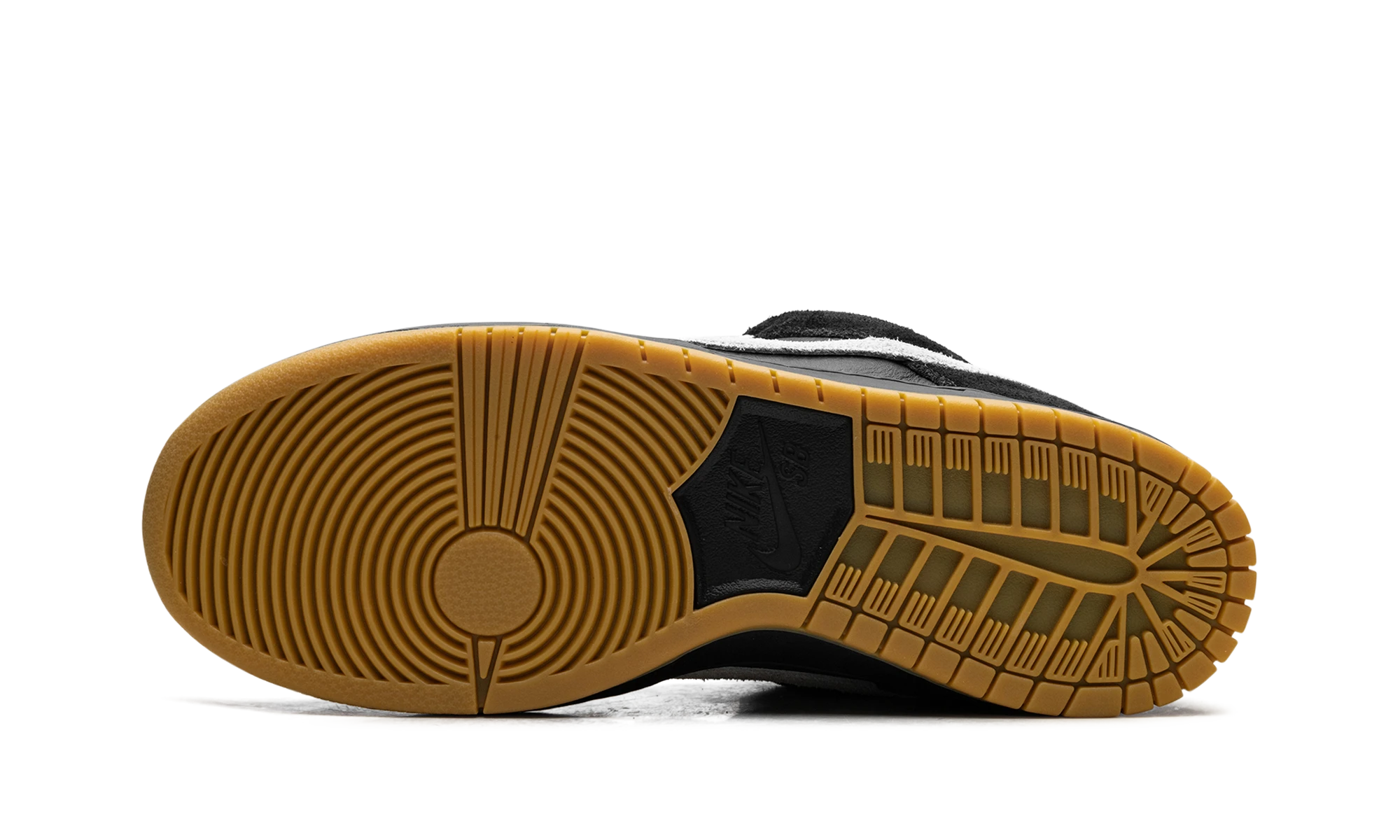Semelle extérieure en caoutchouc de la Nike Dunk Low Pro SB Black White Gum.