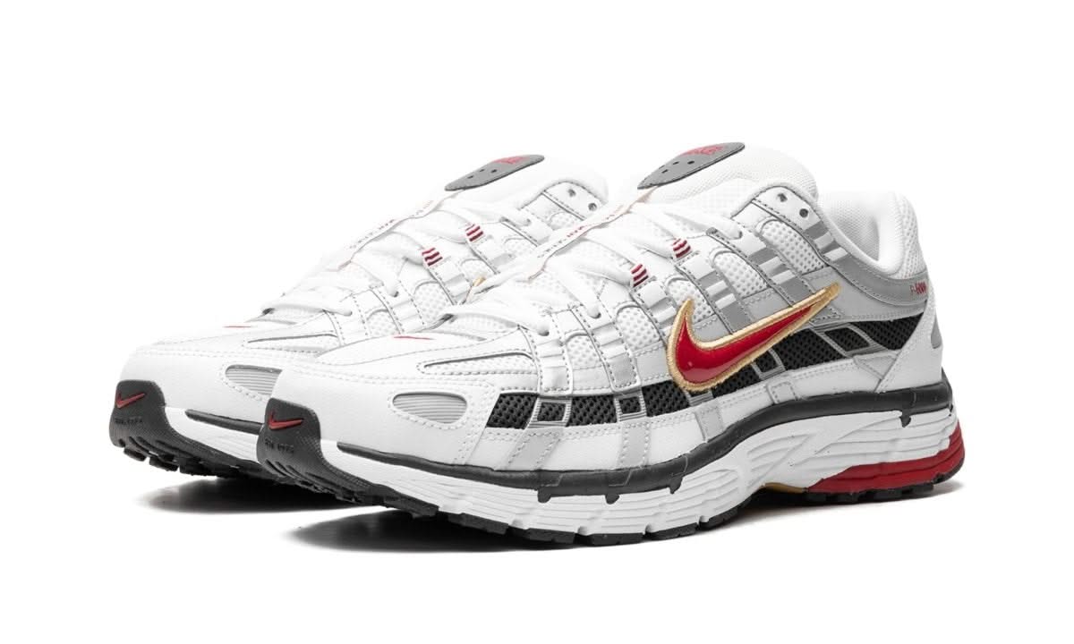 P-6000 Platinum Varsity Red - MNR Sneakers