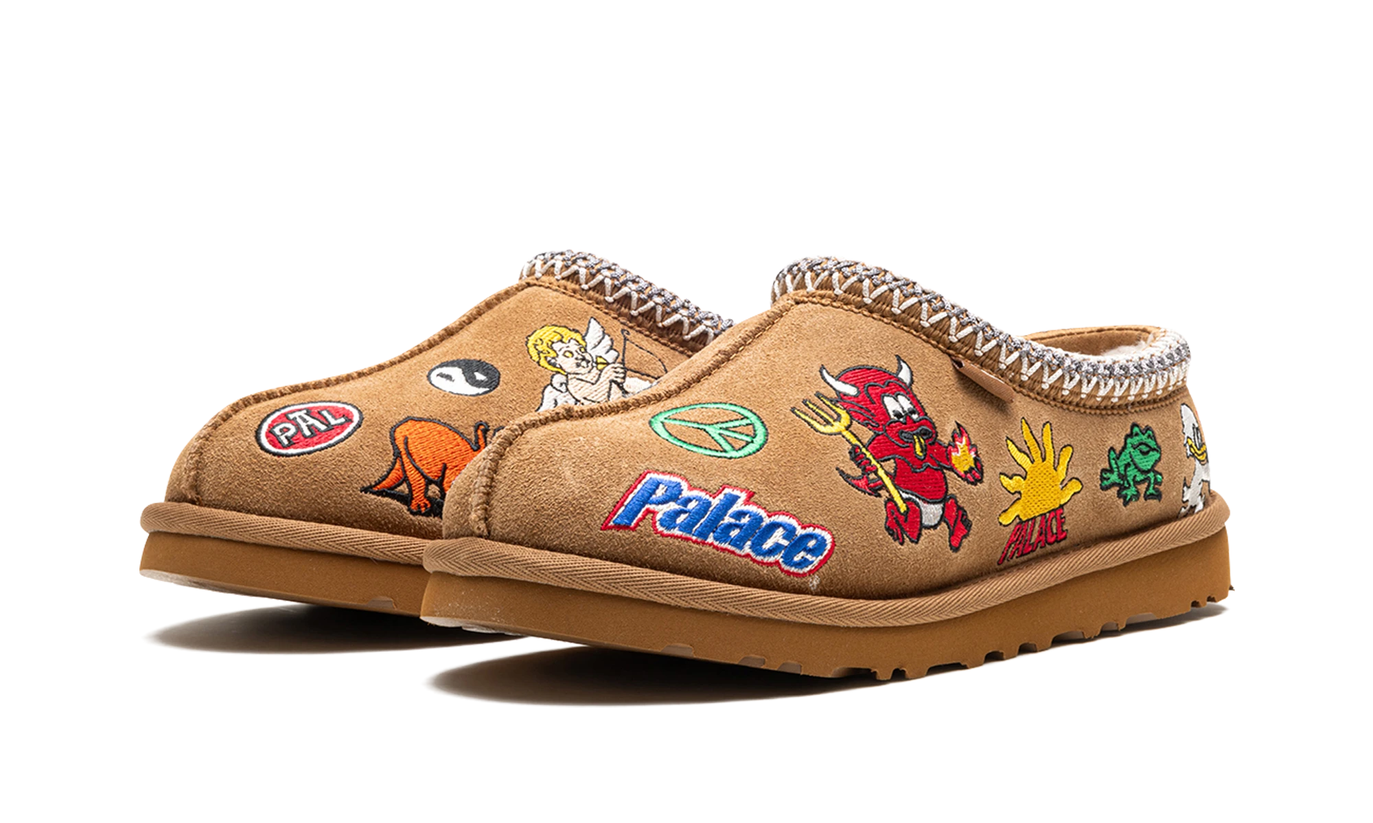 Paire de pantoufles UGG Tasman Slipper Palace Chestnut neuve et authentique avec boîte d'origine.