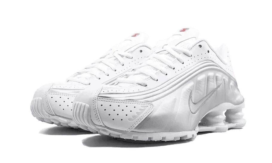Shox R4 White Metallic Silver - MNR Sneakers