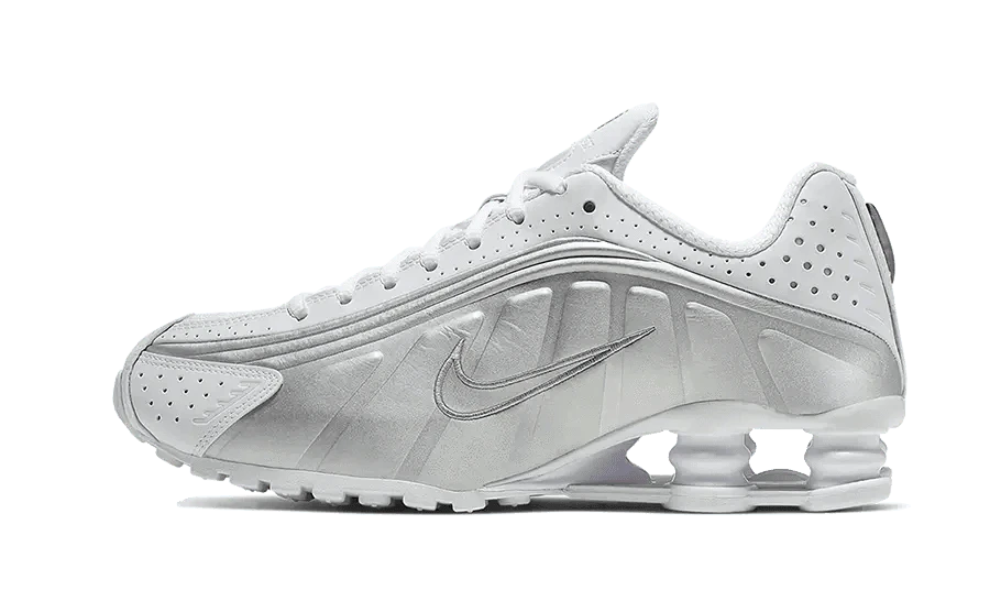 Shox R4 White Metallic Silver - MNR Sneakers