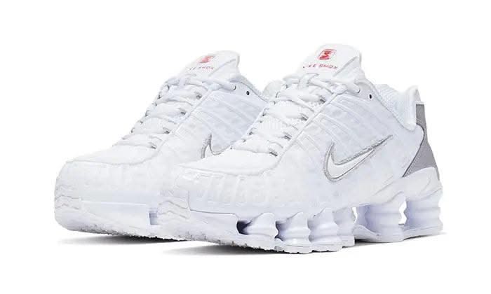 Shox TL White Metallic Silver Max Orange - MNR Sneakers