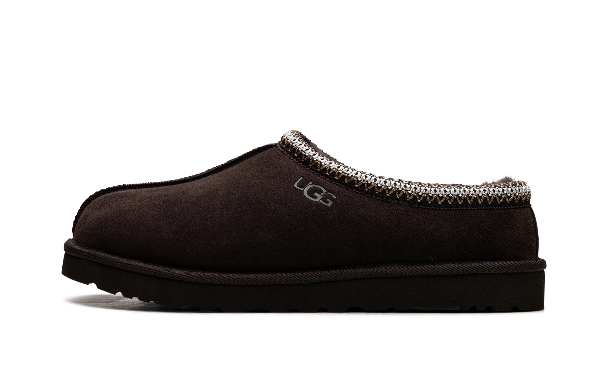 Détail du côté intérieur de la pantoufle UGG Tasman II Slipper Dusted Cocoa multicolore.