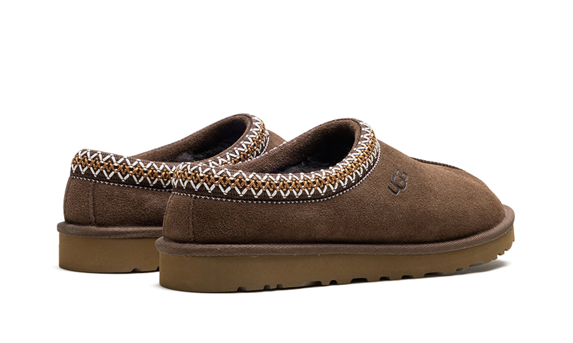 Vue arrière des talons de la UGG Tasman Slipper Chocolate.