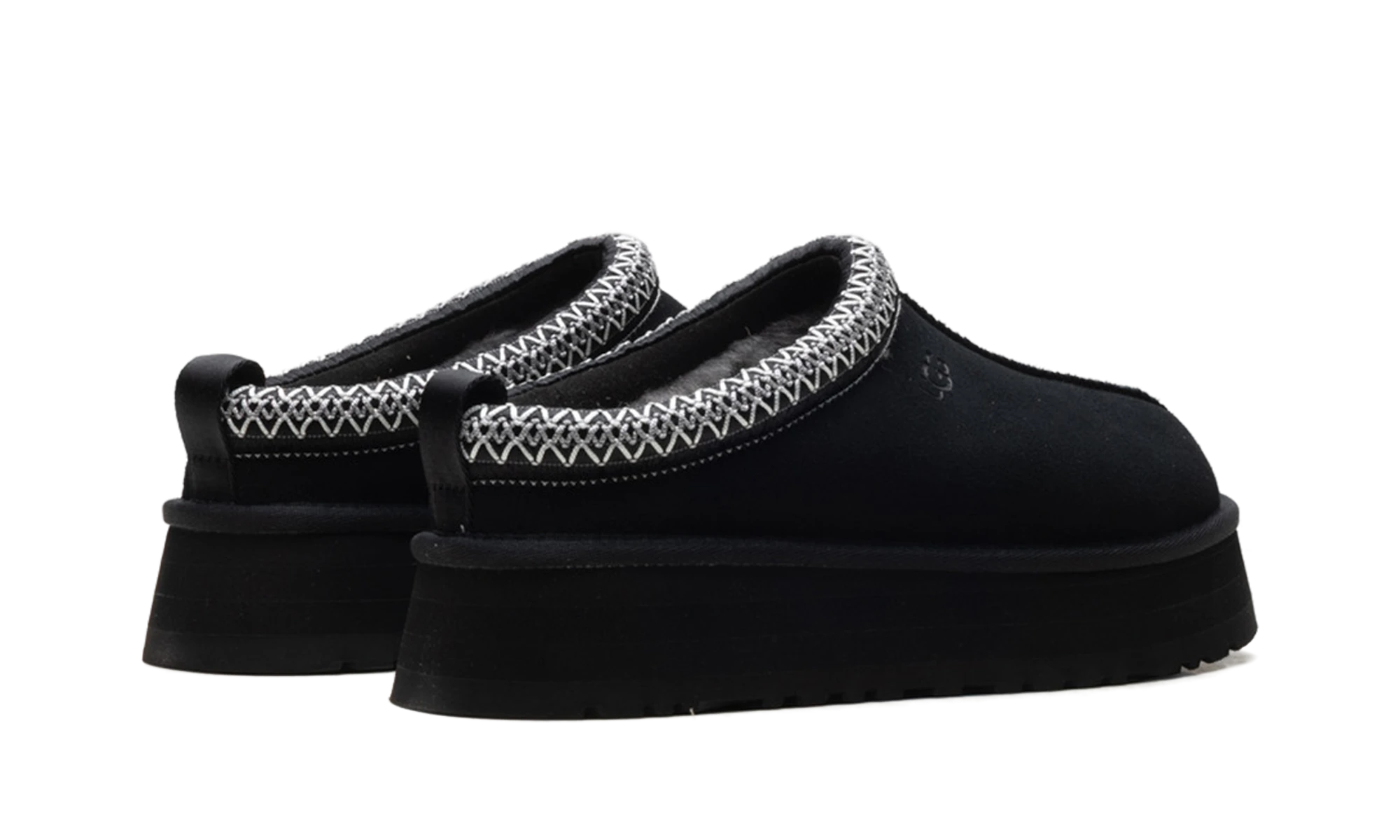 Vue arrière des talons de la UGG Tazz II Slipper Black.