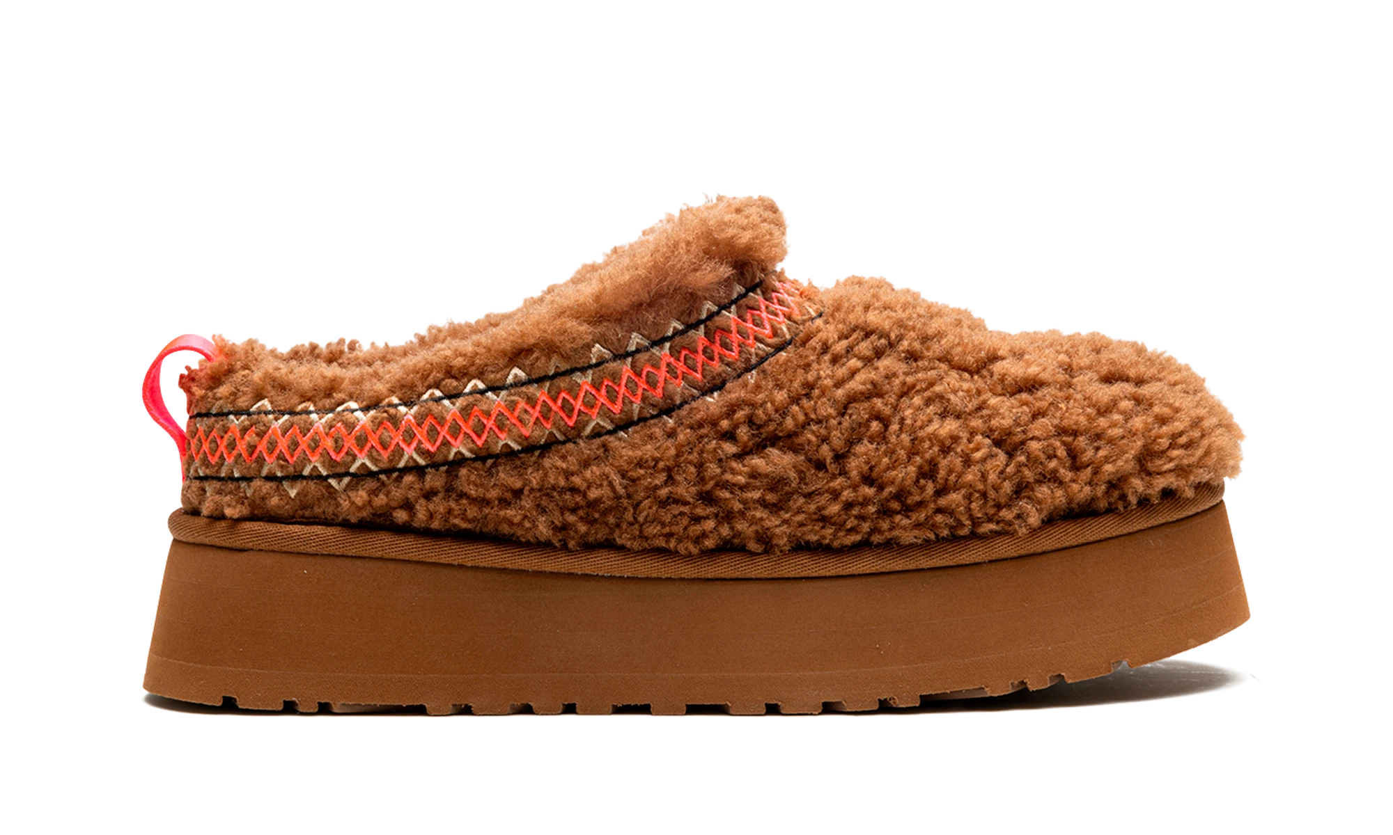 Pantoufle UGG Tazz Slipper Heritage Braid Hardwood en tissé, disponible en France, Suisse, Belgique et Luxembourg — vue de profil extérieur.
