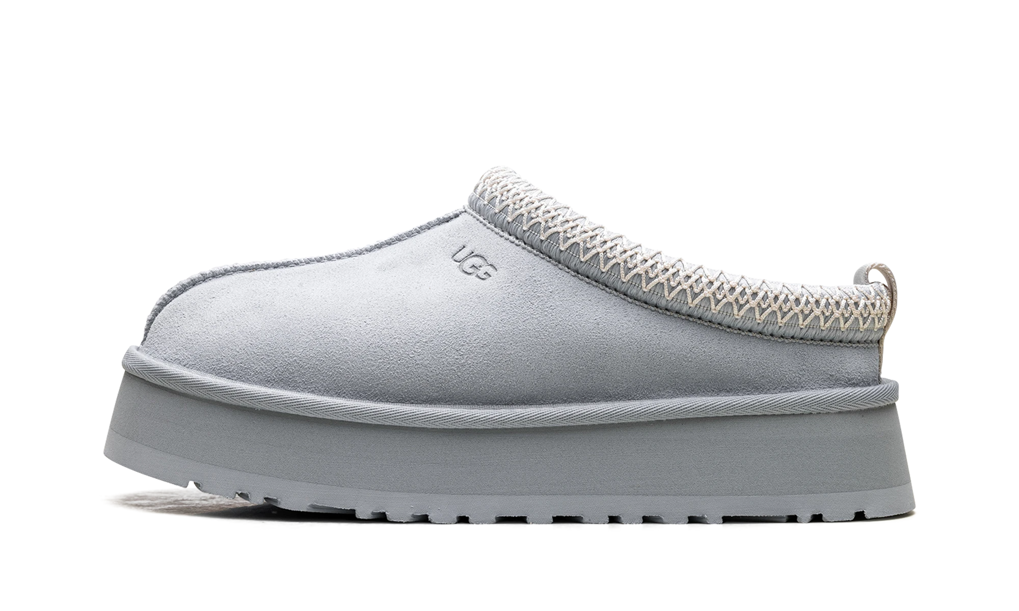 Détail du côté intérieur de la pantoufle UGG Tazz Slipper Sea Foam multicolore.