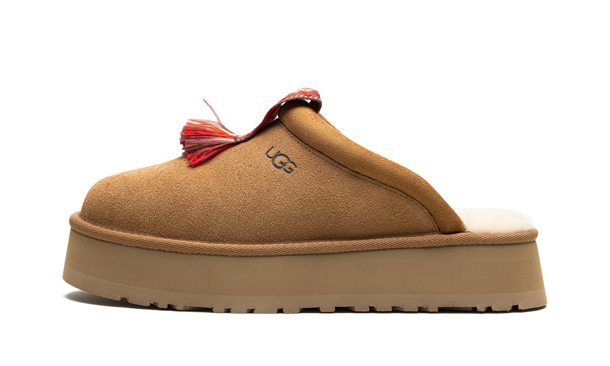 Détail du côté intérieur de la basket UGG Tazzle Chestnut marron.