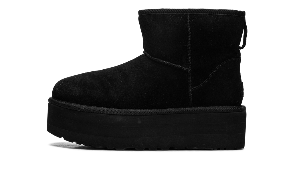 Klassischer Mini-Plateaustiefel in Schwarz