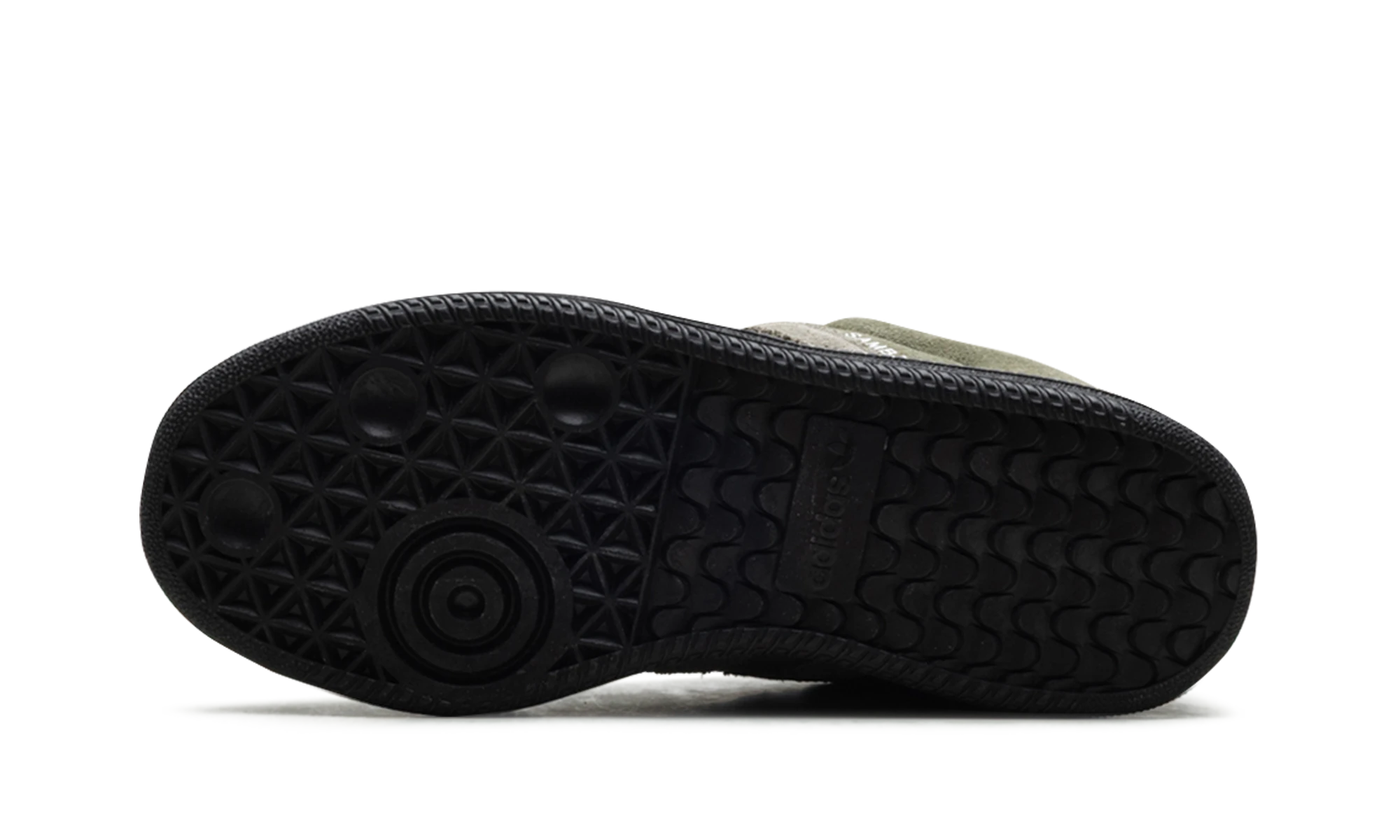 Semelle extérieure en caoutchouc de la Adidas Samba XLG Olive Strata.