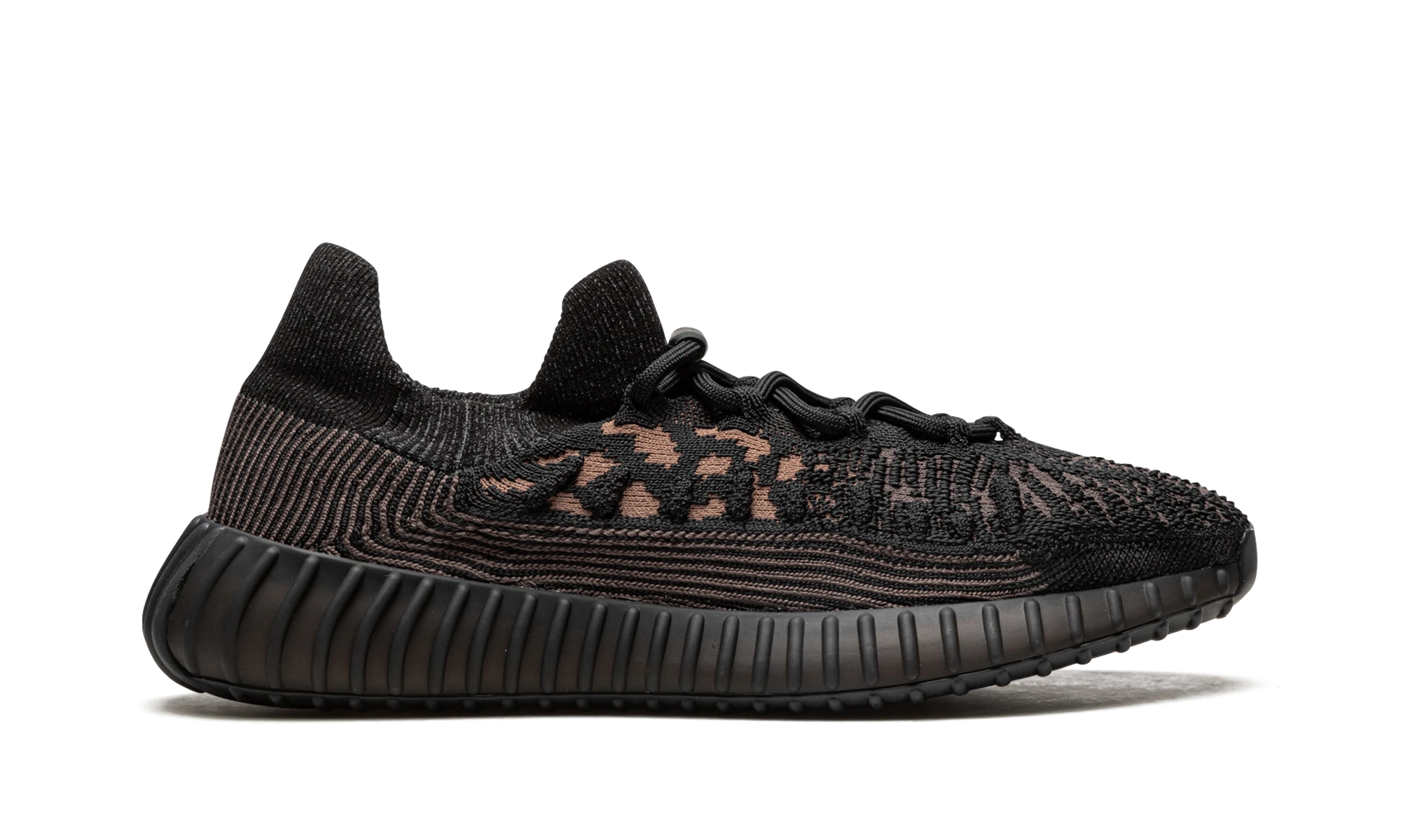 Basket Adidas Yeezy 350 V2 CMPCT Slate Carbon en maille gris, disponible en France, Suisse, Belgique et Luxembourg — vue de profil extérieur.