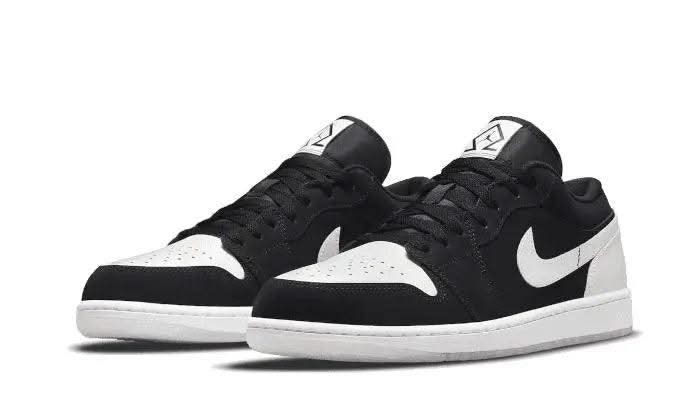 Air Jordan 1 Low Black White Diamond - MNR Sneakers