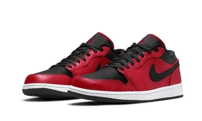 Air Jordan 1 Low Reverse Bred Pebbled Swoosh - MNR Sneakers