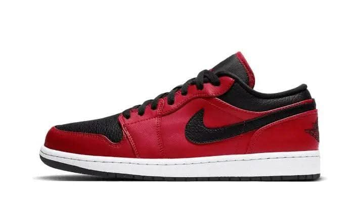 Air Jordan 1 Low Reverse Bred Pebbled Swoosh - MNR Sneakers