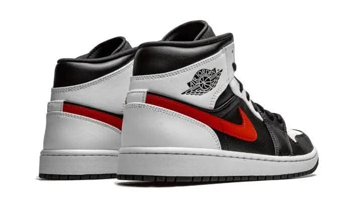 Air Jordan 1 Mid Black Chile Red White - MNR Sneakers