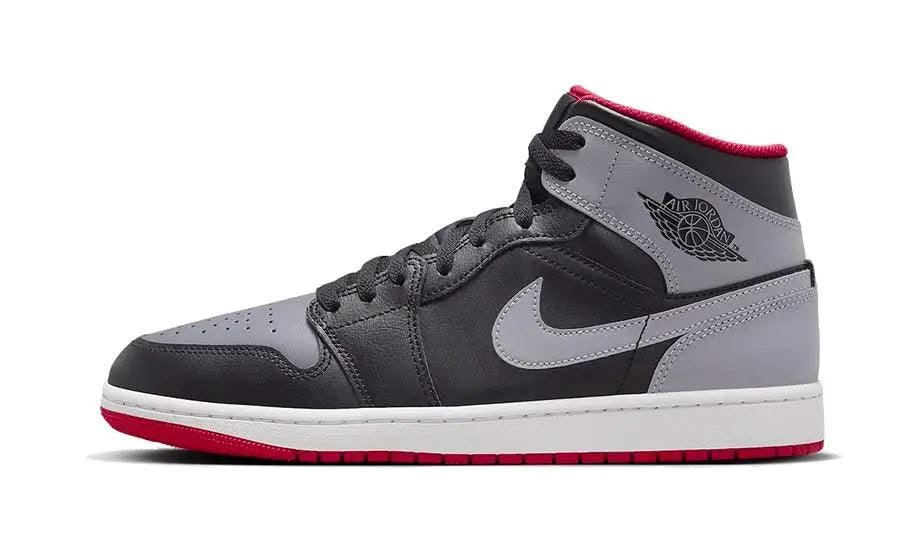 Air Jordan 1 Mid Black Grey Red - MNR Sneakers