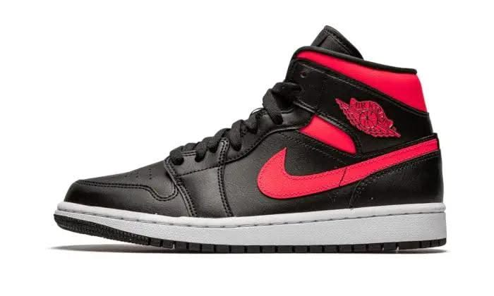 Air Jordan 1 Mid Black Siren Red - MNR Sneakers