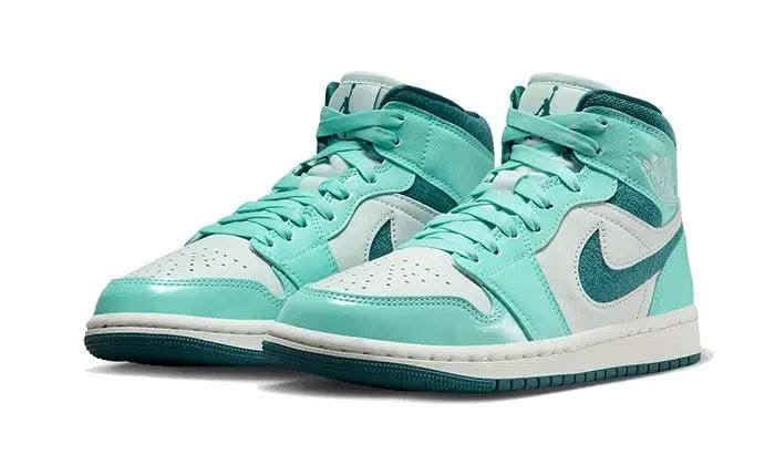 Air Jordan 1 Mid Bleached Turquoise - MNR Sneakers