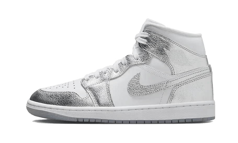 Air Jordan 1 Mid Crinkled Chrome