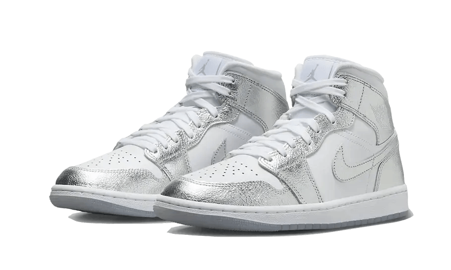 Air Jordan 1 Mid Crinkled Chrome - MNR Sneakers