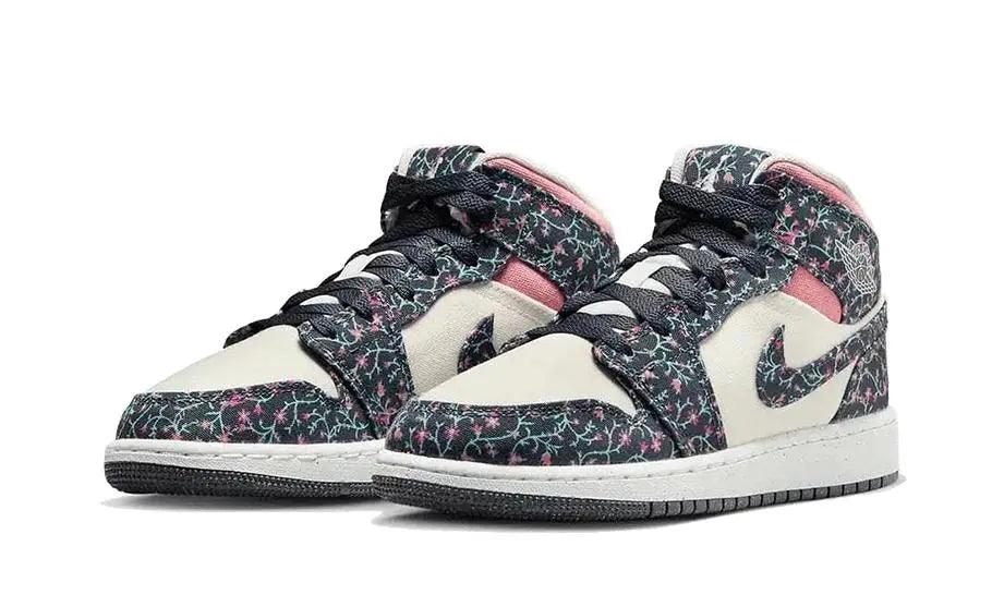 Air Jordan 1 Mid Floral Canvas - MNR Sneakers