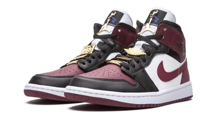 Air Jordan 1 Mid SE Black Dark Beetroot - MNR Sneakers