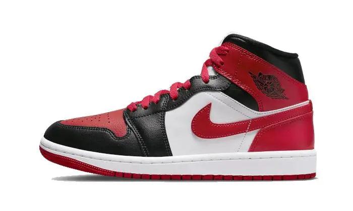 Air Jordan 1 Mid White Bred Toe - MNR Sneakers