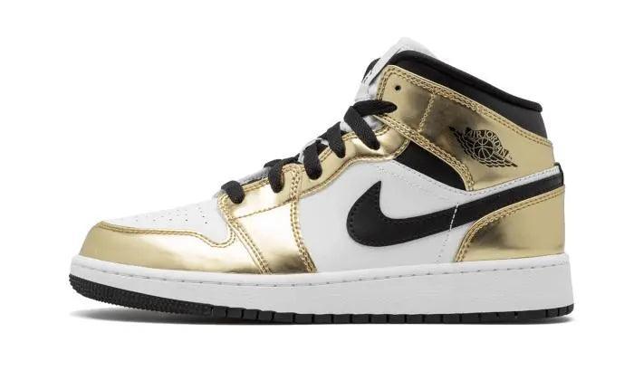 Air Jordan 1 Mid White Metallic Gold