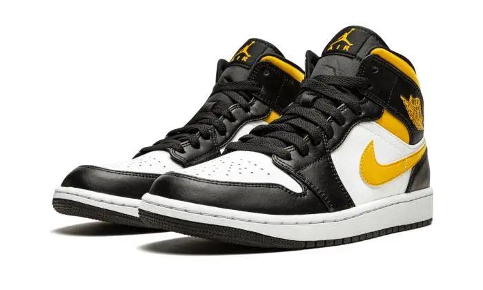 Air Jordan 1 Mid White Pollen Black - MNR Sneakers