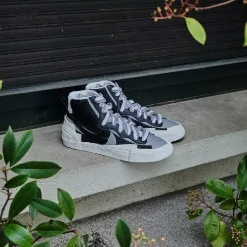 Blazer Mid Sacai Black Grey - MNR Sneakers