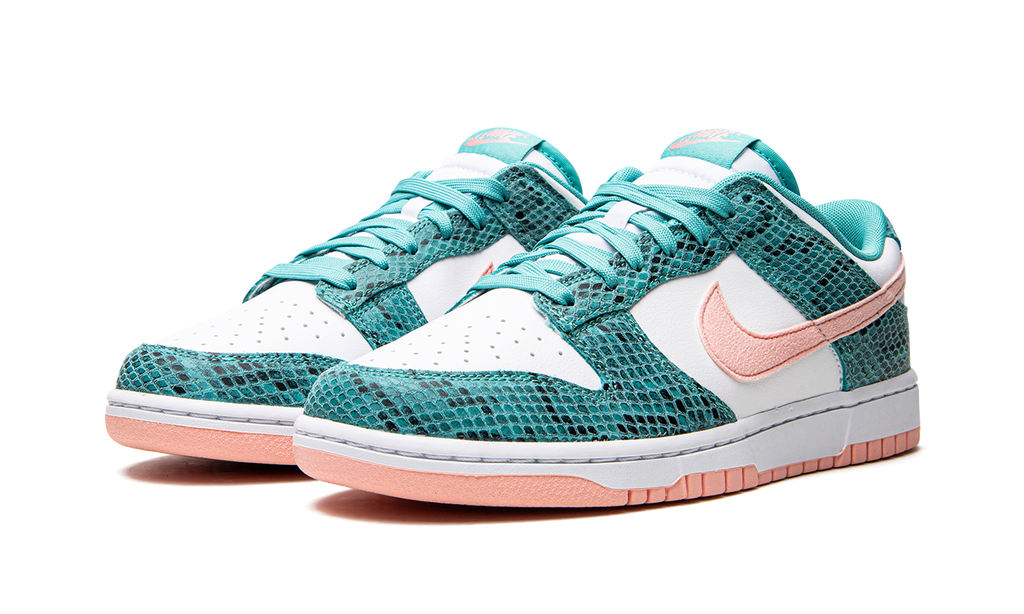 Dunk Low Snakeskin Washed Teal Bleached Coral