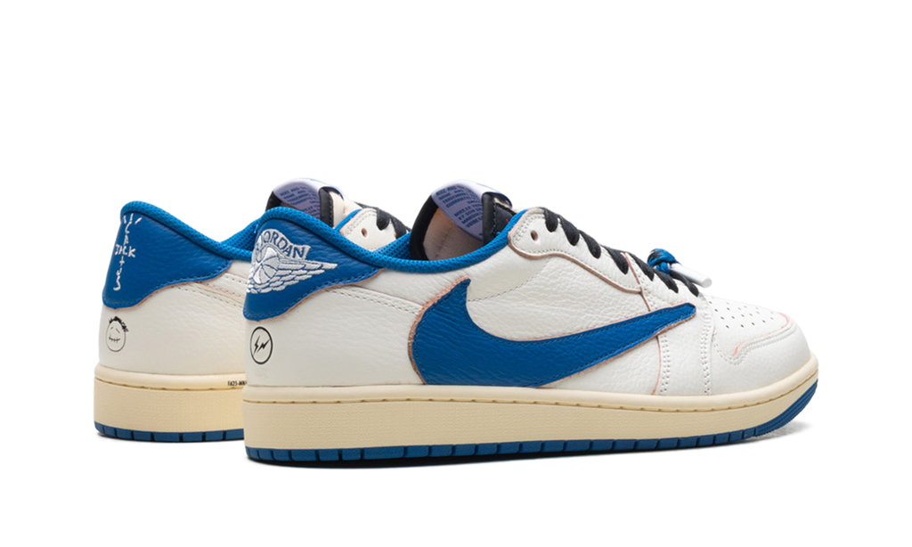 Air Jordan 1 Retro Low OG SP Fragment x Travis Scott Sail Military Blue - DM7866-104