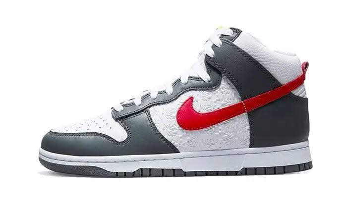 Dunk High Embossed Basketball Grey Red - MNR Sneakers