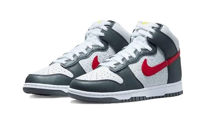 Dunk High Embossed Basketball Grey Red - MNR Sneakers