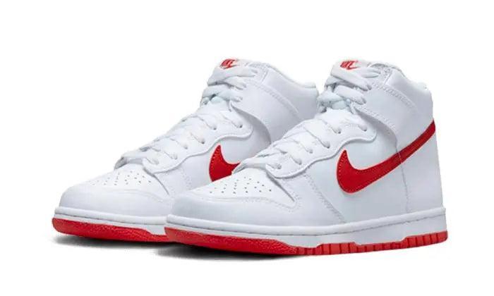 Dunk High White Picante Red