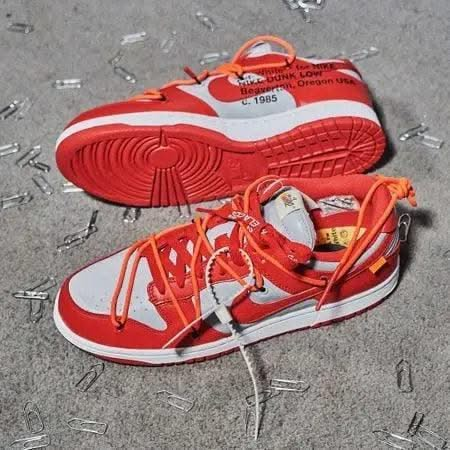 Dunk Low Off-White University Red - MNR Sneakers