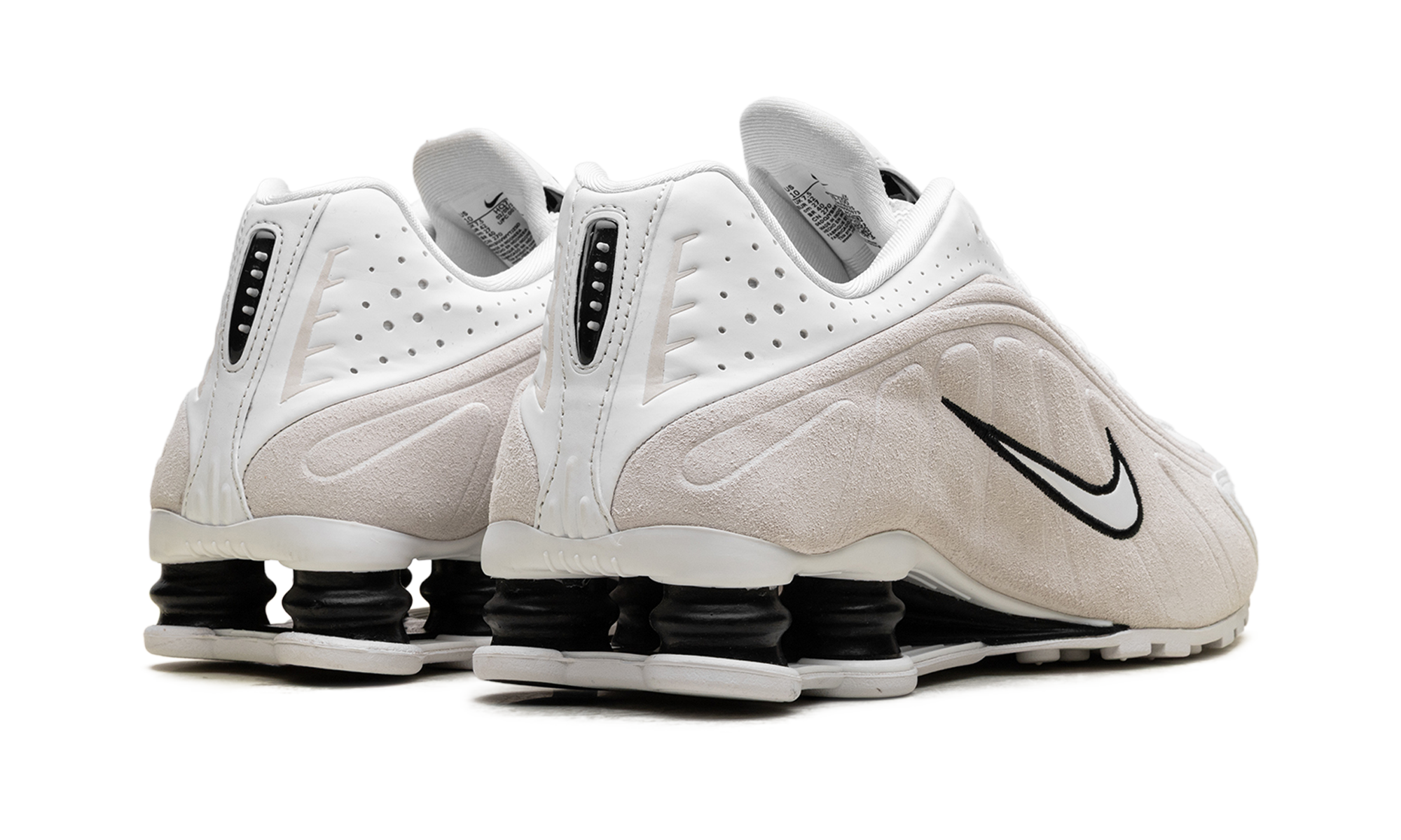 Shox R4 White Black Suede - HQ7739-100
