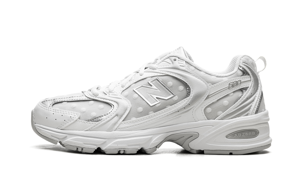 530 Silver Metallic Polka Dots - U530HFW