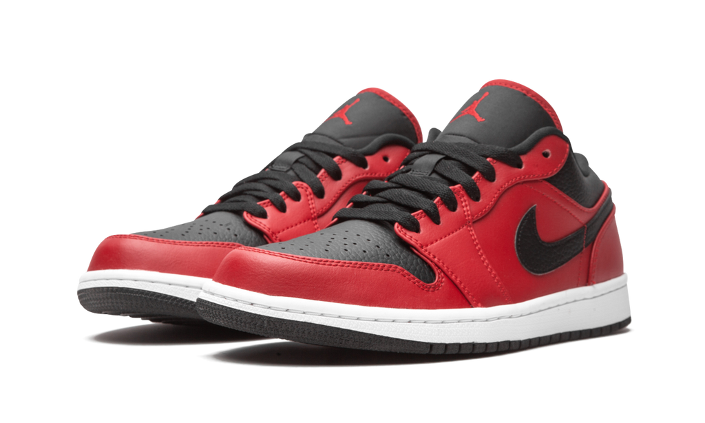 Air Jordan 1 Low Reverse Bred Pebbled Swoosh