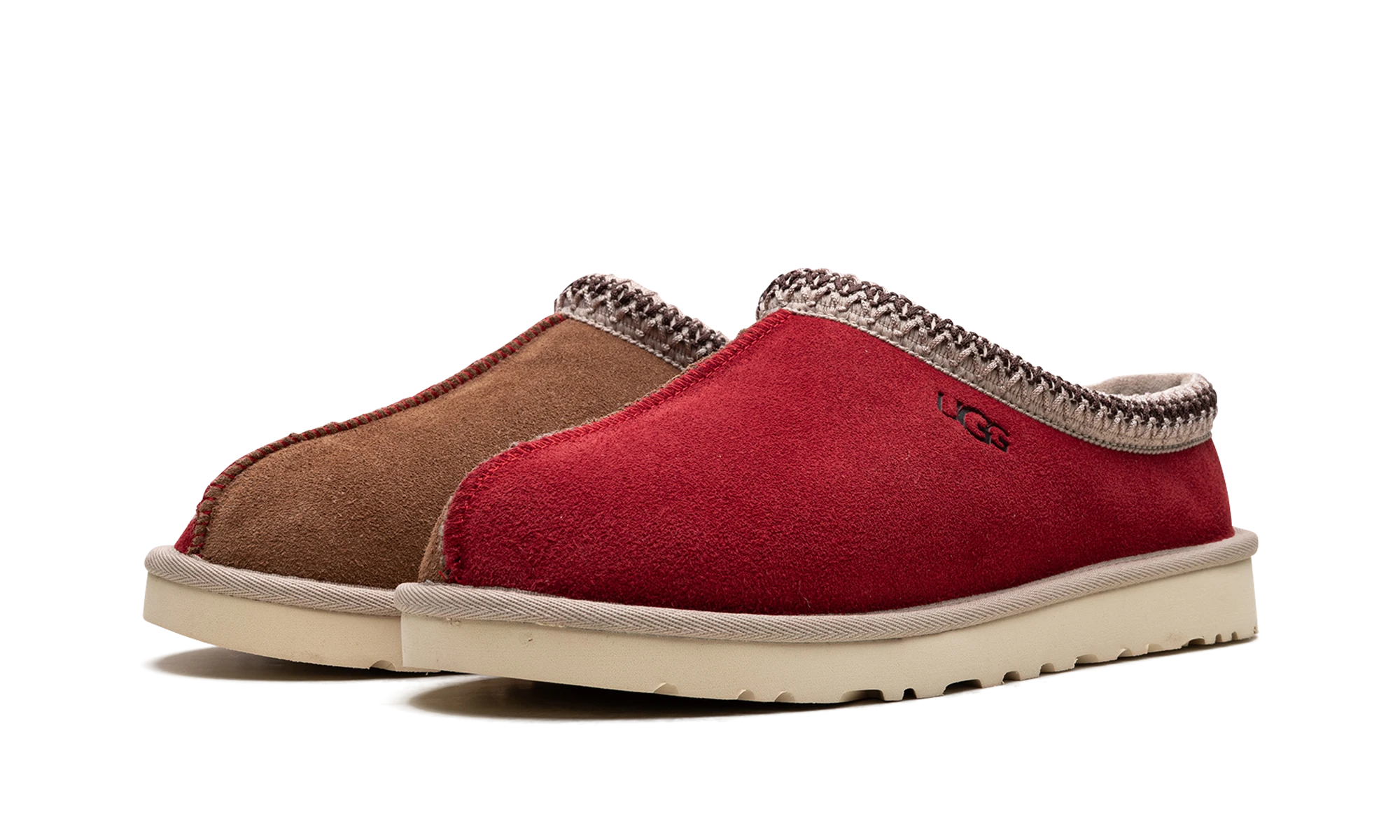 Paire de pantoufles UGG Tasman Slipper Chestnut Samba Red neuve et authentique avec boîte d'origine.